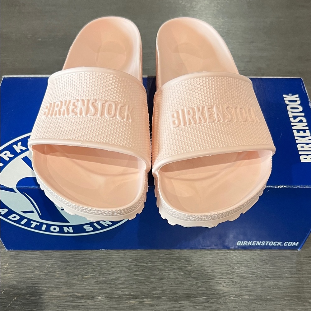 Birkenstock -36 Barbados EVA Light Pink Slide Sandals